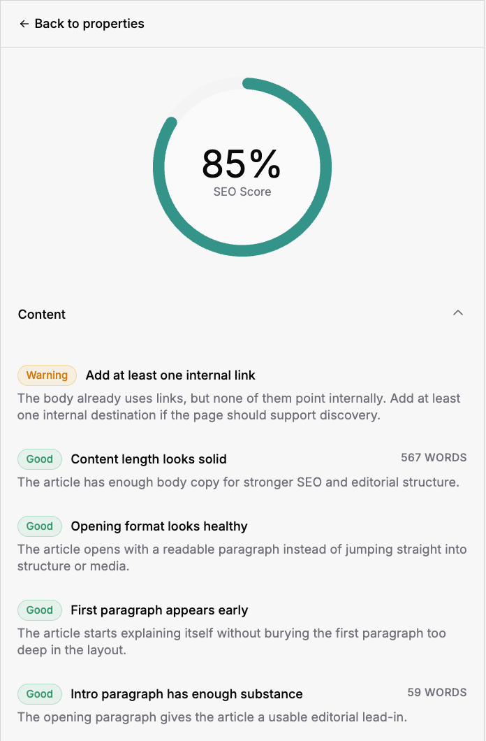 Paragraph CMS SEO preview